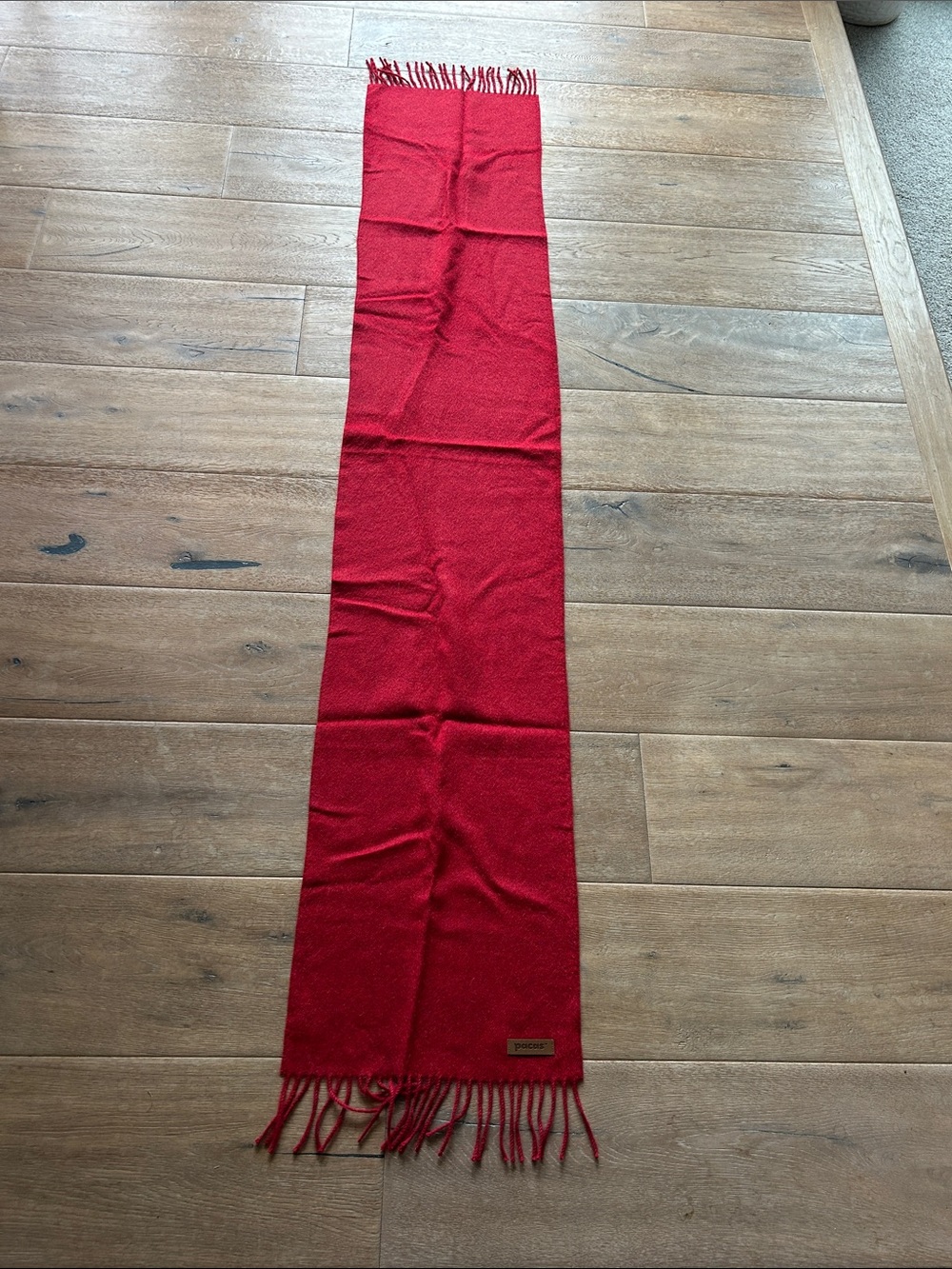 Red Women's Fringe Scarf